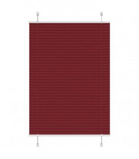 vidaXL Pleated Blind Bordeaux Red 95x150 cm Fabric Width 94.4 cm Polyester — Size: 95 x 150 cm