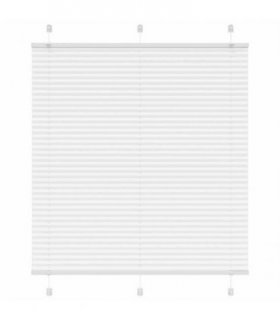 vidaXL Pleated Blind White 120x100 cm Fabric Width 119.4 cm Polyester — Size: 120 x 100 cm