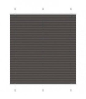 vidaXL Pleated Blind Black 115x100 cm Fabric Width 114.4 cm Polyester — Size: 115 x 100 cm