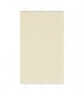 vidaXL Pleated Blind Cream 110x200 cm Fabric Width 109.4 cm Polyester — Size: 110 x 200 cm