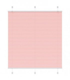 vidaXL Pleated Blind Pink 120x100 cm Fabric Width 119.4 cm Polyester — Size: 120 x 100 cm