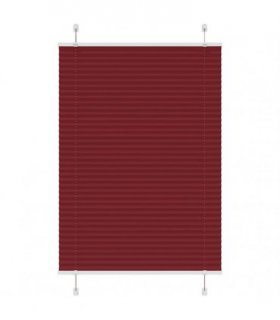 vidaXL Pleated Blind Bordeaux Red 100x150 cm Fabric Width 99.4 cm Polyester — Size: 100 x 150 cm