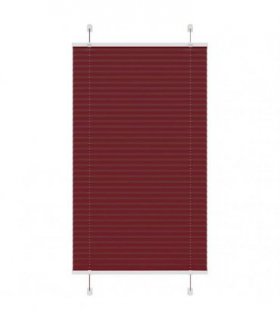 vidaXL Pleated Blind Bordeaux Red 75x100 cm Fabric Width 74.4 cm Polyester — Size: 75 x 100 cm