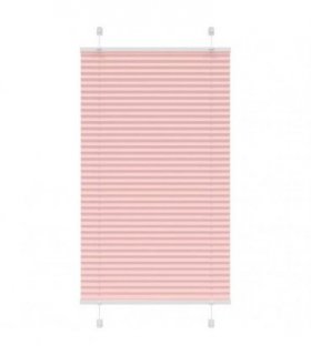 vidaXL Pleated Blind Pink 70x150 cm Fabric Width 69.4 cm Polyester — Size: 70 x 150 cm