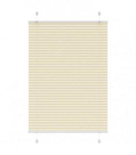 vidaXL Pleated Blind Cream 85x150 cm Fabric Width 84.4 cm Polyester — Size: 85 x 150 cm