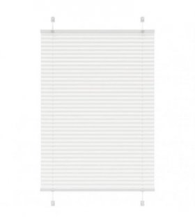 vidaXL Pleated Blind White 85x100 cm Fabric Width 84.4 cm Polyester — Size: 85 x 100 cm