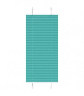 vidaXL Pleated Blind Petrol Green 65x150 cm Fabric Width 64.4 cm Polyester — Size: 65 x 150 cm