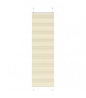 vidaXL Pleated Blind Cream 60x200 cm Fabric Width 59.4 cm Polyester — Size: 60 x 200 cm