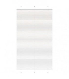 vidaXL Pleated Blind White 120x200 cm Fabric Width 119.4 cm Polyester — Size: 120 x 200 cm