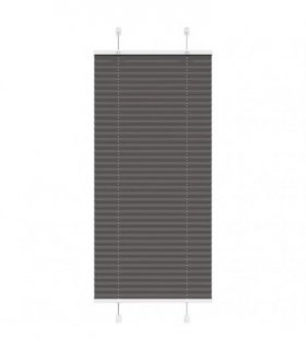 vidaXL Pleated Blind Black 55x100 cm Fabric Width 54.4 cm Polyester — Size: 55 x 100 cm