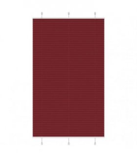 vidaXL Pleated Blind Bordeaux Red 115x200 cm Fabric Width 114.4 cm Polyester — Size: 115 x 200 cm