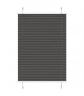 vidaXL Pleated Blind Black 90x100 cm Fabric Width 89.4 cm Polyester — Size: 90 x 100 cm