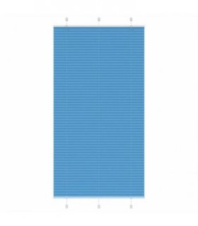 vidaXL Pleated Blind Blue 105x200 cm Fabric Width 104.4 cm Polyester — Size: 105 x 200 cm