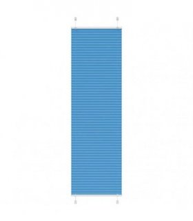 vidaXL Pleated Blind Blue 55x200 cm Fabric Width 54.4 cm Polyester — Size: 55 x 200 cm