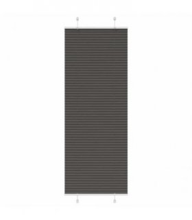 vidaXL Pleated Blind Black 70x200 cm Fabric Width 69.4 cm Polyester — Size: 70 x 200 cm
