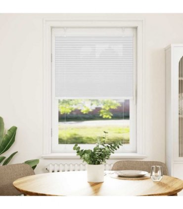 vidaXL Pleated Blind White 70x100 cm Fabric Width 69.4 cm Polyester — Size: 70 x 100 cm