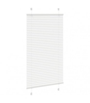 vidaXL Pleated Blind White 70x100 cm Fabric Width 69.4 cm Polyester — Size: 70 x 100 cm