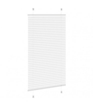 vidaXL Pleated Blind White 70x100 cm Fabric Width 69.4 cm Polyester — Size: 70 x 100 cm