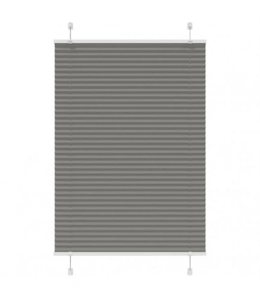 vidaXL Pleated Blind Anthracite 90x150 cm Fabric Width 89.4 cm Polyester — Size: 90 x 150 cm