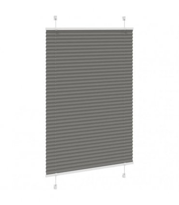 vidaXL Pleated Blind Anthracite 90x150 cm Fabric Width 89.4 cm Polyester — Size: 90 x 150 cm