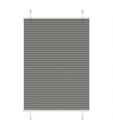 vidaXL Pleated Blind Anthracite 85x100 cm Fabric Width 84.4 cm Polyester — Size: 85 x 100 cm