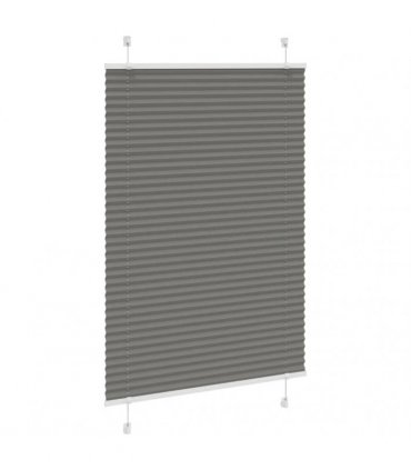 vidaXL Pleated Blind Anthracite 85x100 cm Fabric Width 84.4 cm Polyester — Size: 85 x 100 cm