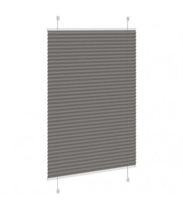 vidaXL Pleated Blind Anthracite 85x100 cm Fabric Width 84.4 cm Polyester — Size: 85 x 100 cm
