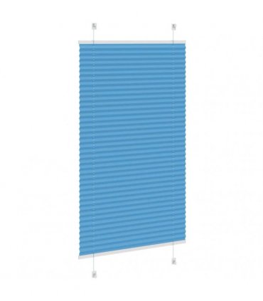 vidaXL Pleated Blind Blue 75x150 cm Fabric Width 74.4 cm Polyester — Size: 75 x 150 cm