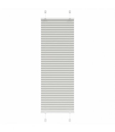 vidaXL Pleated Blind Light Grey 40x150 cm Fabric Width 39.4 cm Polyester — Size: 40 x 150 cm