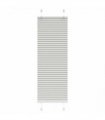 vidaXL Pleated Blind Light Grey 40x150 cm Fabric Width 39.4 cm Polyester — Size: 40 x 150 cm
