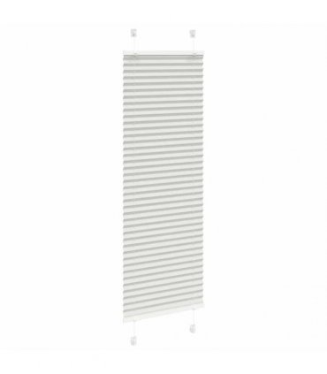 vidaXL Pleated Blind Light Grey 40x150 cm Fabric Width 39.4 cm Polyester — Size: 40 x 150 cm