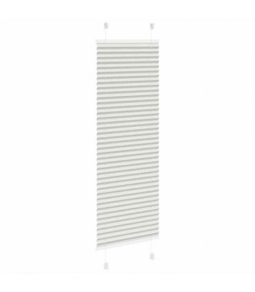 vidaXL Pleated Blind Light Grey 40x150 cm Fabric Width 39.4 cm Polyester — Size: 40 x 150 cm