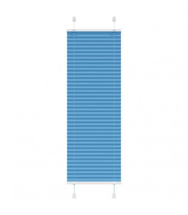 vidaXL Pleated Blind Blue 45x100 cm Fabric Width 44.4 cm Polyester — Size: 45 x 100 cm