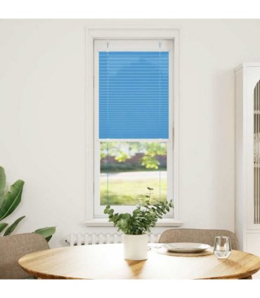 vidaXL Pleated Blind Blue 45x100 cm Fabric Width 44.4 cm Polyester — Size: 45 x 100 cm