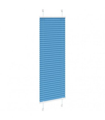 vidaXL Pleated Blind Blue 45x100 cm Fabric Width 44.4 cm Polyester — Size: 45 x 100 cm
