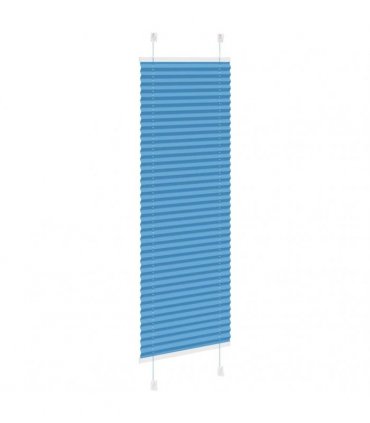 vidaXL Pleated Blind Blue 45x100 cm Fabric Width 44.4 cm Polyester — Size: 45 x 100 cm