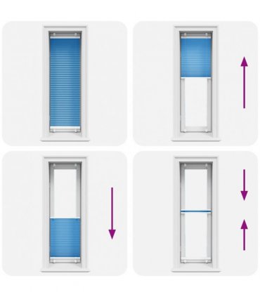 vidaXL Pleated Blind Blue 45x100 cm Fabric Width 44.4 cm Polyester — Size: 45 x 100 cm