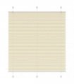 vidaXL Pleated Blind Cream 120x150 cm Fabric Width 119.4 cm Polyester — Size: 120 x 150 cm