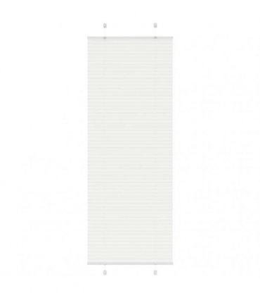 vidaXL Pleated Blind White 80x200 cm Fabric Width 79.4 cm Polyester — Size: 80 x 200 cm