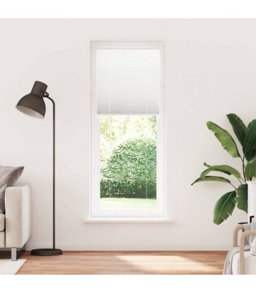 vidaXL Pleated Blind White 80x200 cm Fabric Width 79.4 cm Polyester — Size: 80 x 200 cm