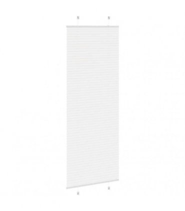 vidaXL Pleated Blind White 80x200 cm Fabric Width 79.4 cm Polyester — Size: 80 x 200 cm