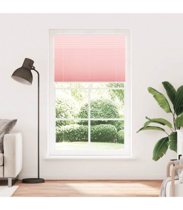 vidaXL Pleated Blind Pink 120x200 cm Fabric Width 119.4 cm Polyester — Size: 120 x 200 cm