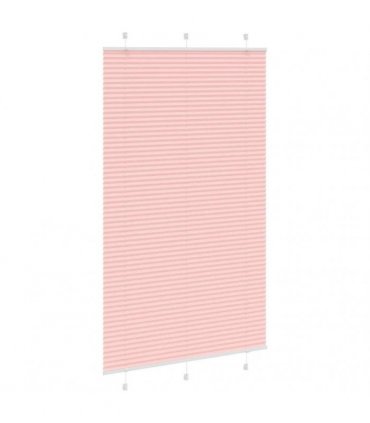 vidaXL Pleated Blind Pink 120x200 cm Fabric Width 119.4 cm Polyester — Size: 120 x 200 cm