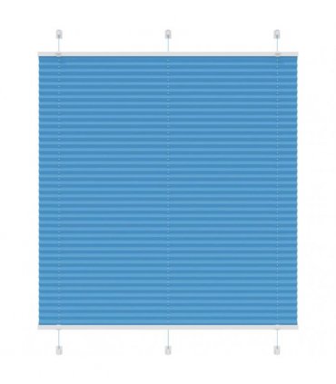 vidaXL Pleated Blind Blue 115x150 cm Fabric Width 114.4 cm Polyester — Size: 115 x 150 cm