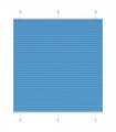 vidaXL Pleated Blind Blue 115x150 cm Fabric Width 114.4 cm Polyester — Size: 115 x 150 cm