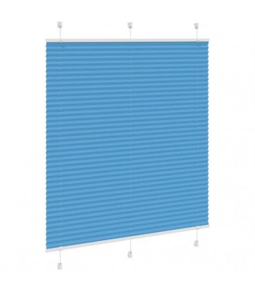 vidaXL Pleated Blind Blue 115x150 cm Fabric Width 114.4 cm Polyester — Size: 115 x 150 cm