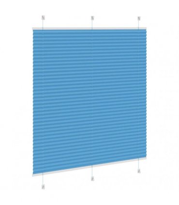 vidaXL Pleated Blind Blue 115x150 cm Fabric Width 114.4 cm Polyester — Size: 115 x 150 cm