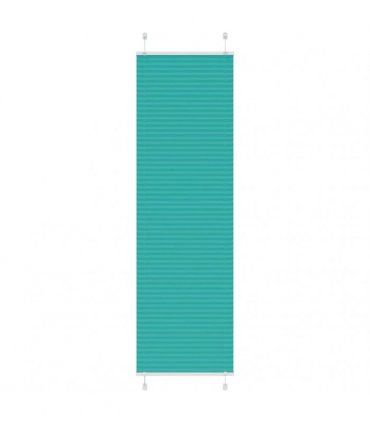 vidaXL Pleated Blind Petrol Green 55x200 cm Fabric Width 54.4 cm Polyester — Size: 55 x 200 cm