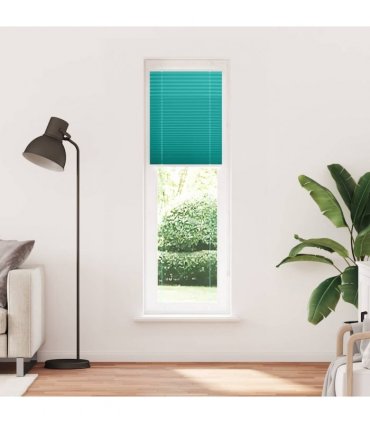 vidaXL Pleated Blind Petrol Green 55x200 cm Fabric Width 54.4 cm Polyester — Size: 55 x 200 cm