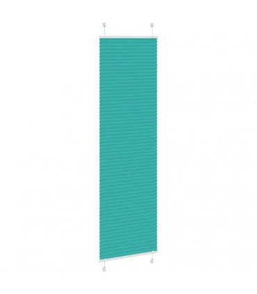 vidaXL Pleated Blind Petrol Green 55x200 cm Fabric Width 54.4 cm Polyester — Size: 55 x 200 cm